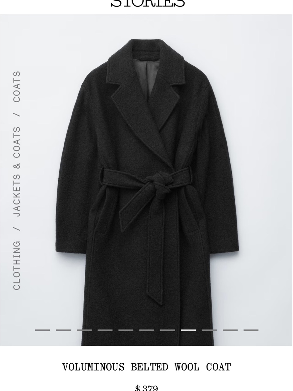 & other stories wool belted coat